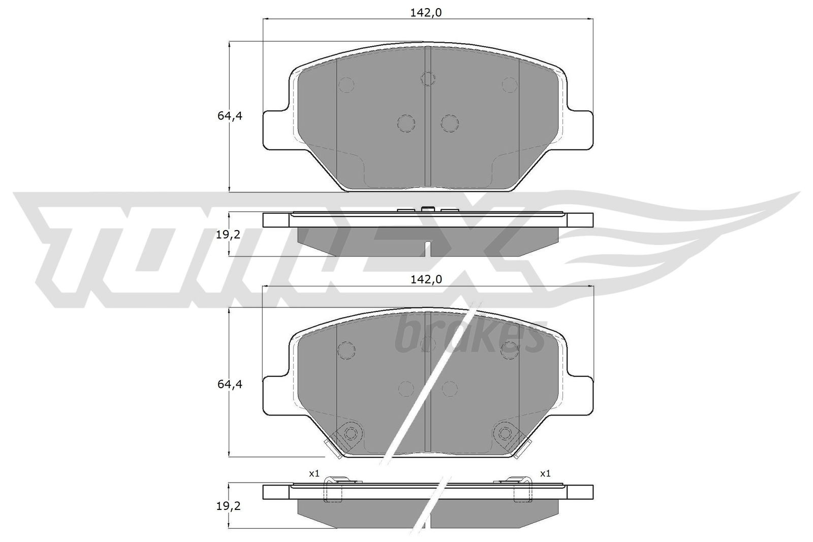 TOMEX Brakes Bremsbelagsatz, Scheibenbremse